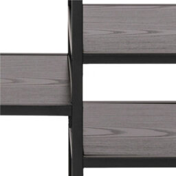 Wyld Haus El Paso Black Metal Open Tv Unit, 3 Shelves, 120Cm - thumbnail 9