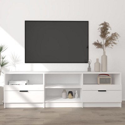 Berkfield Tv Cabinet White 150X33.5X45 Cm Engineered Wood - image 1