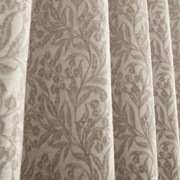 Bianca Fine Linens Chenille Leaves 90X90 Inch Lined Eyelet Curtains Two Panels Natural - thumbnail 4