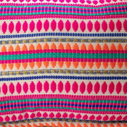 Neon Stripes Classic Cushion Cover 30X50Cm Handmade Cotton Lumbar Cover - thumbnail 5