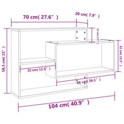 Vidaxl Wall Shelf Concrete Grey 104X20X58.5 Cm Engineered Wood - thumbnail 3