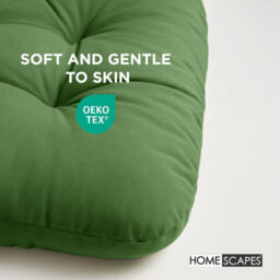Homescapes Hanging Swing Chair Cushions For Garden, Outdoor Egg Chair Seat Pad Cushions, Olive Green, 80 X 120 Cm - thumbnail 3