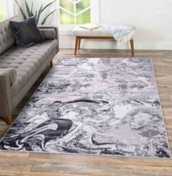 Solarius Modern Grunge Marbling Abstract Area Rugs Silver 120X170 Cm - thumbnail 1