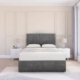 "Sloomy 2Ft6 Kansas Divan Bed Base Steel Plush ,2 Drawers & 26"" Struts Headboard - Small Single" - thumbnail 2