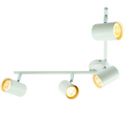 4 Way Adjustable Ceiling Spotlight Matt White Quad Gu10 Kitchen Bar Downlight - thumbnail 3