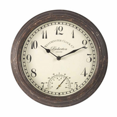 Smart Garden Bickerton Contemporary Round Wall-Mounted Garden Clock With Thermometer - image 1