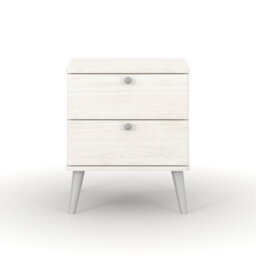 Core Products Set Of 2 Augusta Curve 2 Drawer Bedside Cabinets, White Wax Pine, Rounded Edges - thumbnail 3