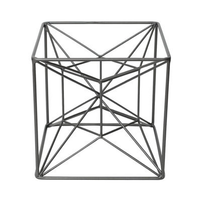 Vanity Living 20.3Cm Grey Gunmetal Star Decoration Modern Iron Geometric Ornament For Shelf, Table & Contemporary Home Decor