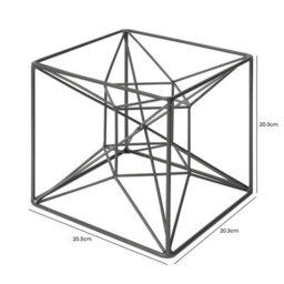 Vanity Living 20.3Cm Grey Gunmetal Star Decoration Modern Iron Geometric Ornament For Shelf, Table & Contemporary Home Decor - thumbnail 2