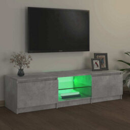 Vidaxl Tv Cabinet With Led Lights Concrete Grey 140X40X36 Cm - thumbnail 8