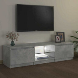 Vidaxl Tv Cabinet With Led Lights Concrete Grey 140X40X36 Cm - thumbnail 9