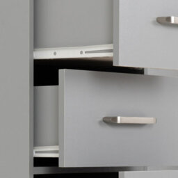 Seconique Dakota 5 Drawer Narrow Chest Of Drawers Light Grey - thumbnail 5