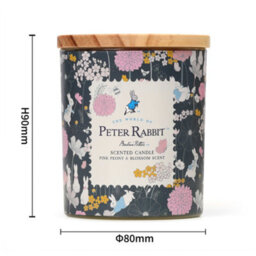Peter Rabbit™ Pink Peony Blossom Scented Candle 1 Wick Wood Lid 30Hr Burn - thumbnail 5