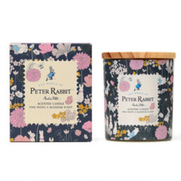 Peter Rabbit™ Pink Peony Blossom Scented Candle 1 Wick Wood Lid 30Hr Burn - thumbnail 2