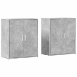 Berkfield Sideboards 2 Pcs Concrete Grey 60X31X70 Cm Engineered Wood - thumbnail 2