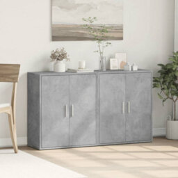 Berkfield Sideboards 2 Pcs Concrete Grey 60X31X70 Cm Engineered Wood - thumbnail 3