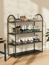 Hygrad Built to Survive Pack Of 12 Double Layer Shoe Rack Space Saving For Closet Acrylic Shoe Holder Stacker Space - thumbnail 3