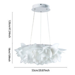 Thehotsale 53Cm Diameter White Dandelion-Inspired Design Fixture Ceiling Pendant Light - thumbnail 6