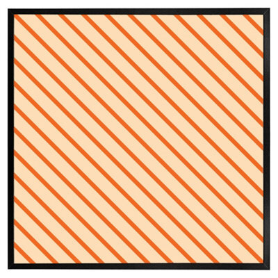 "Andrew Lee Orange Lines (Picutre Frame) / 24X24"" / Black" - image 1