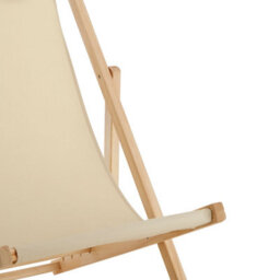 Orsina Sling Design Cream Deck Chair, Stylish Design Lawn Chair, Ethically Sourced Deck Chair, Garden Chair - thumbnail 6
