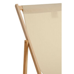 Orsina Sling Design Cream Deck Chair, Stylish Design Lawn Chair, Ethically Sourced Deck Chair, Garden Chair - thumbnail 5