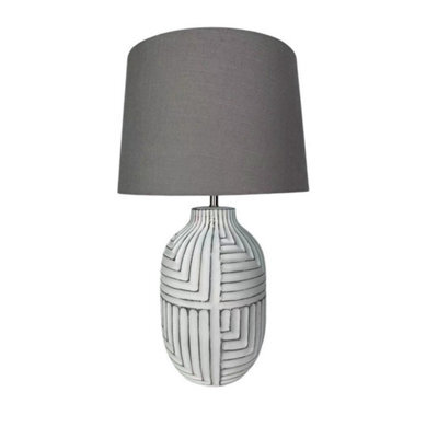 Minster 46Cm Lamp And Shade - Ceramic - L24 X W24 X H46 Cm - image 1