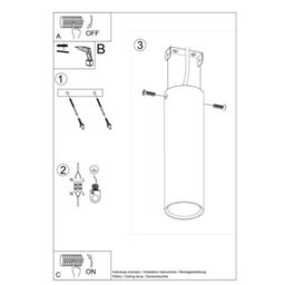 Sollux Lighting Lagos Steel Burgundy 1 Lights Modern Ceiling Lamps - thumbnail 8