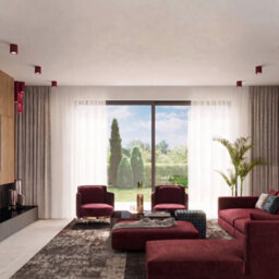 Sollux Lighting Lagos Steel Burgundy 1 Lights Modern Ceiling Lamps - thumbnail 9