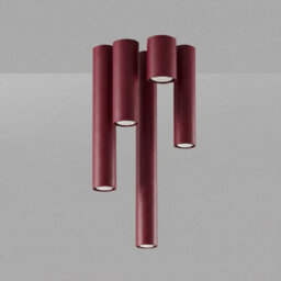 Sollux Lighting Lagos Steel Burgundy 1 Lights Modern Ceiling Lamps - thumbnail 6