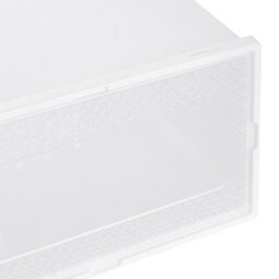 Thehotsale 12Pcs Waterproof Plastic Shoe Storage Box Stackable Box Rectangular In White - thumbnail 8