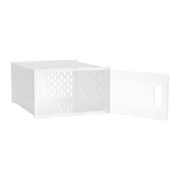 Thehotsale 12Pcs Waterproof Plastic Shoe Storage Box Stackable Box Rectangular In White - thumbnail 6