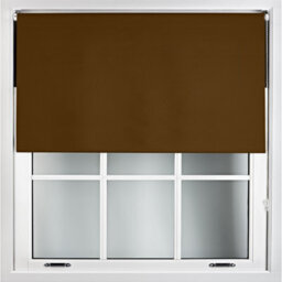 Furnished Blackout Roller Blinds - Brown Trimmable Blind For Windows And Doors (W)190Cm (L)210Cm