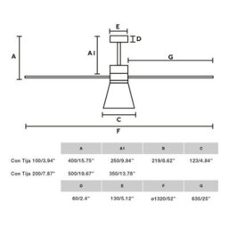 Luminosa Lighting Luminosa Amelia 132Cm Tuya Smart Ceiling Fan Led Cone Black - thumbnail 3