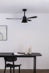 Luminosa Lighting Luminosa Amelia 132Cm Tuya Smart Ceiling Fan Led Cone Black - thumbnail 2