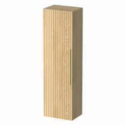 1200X350mm Fluted Wall Mounted Tall Bathroom Cabinet Storage Cupboard Oak - thumbnail 6
