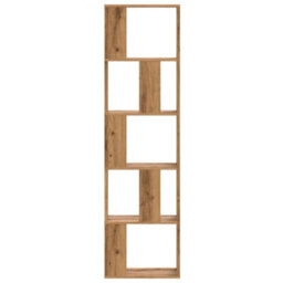 Berkfield Bookcase 5-Tier Artisian Oak 45X23.5X162.5 Cm Engineered Wood - thumbnail 3