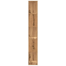 Berkfield Bookcase 5-Tier Artisian Oak 45X23.5X162.5 Cm Engineered Wood - thumbnail 4