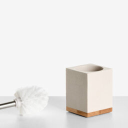 Beliani 5-Piece Bathroom Accessories Set Tapiche Beige - thumbnail 6