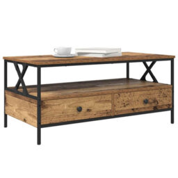 Berkfield Coffee Table Old Wood 100 X 51 X 45 Cm Engineered Wood - thumbnail 3
