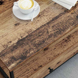 Berkfield Coffee Table Old Wood 100 X 51 X 45 Cm Engineered Wood - thumbnail 4