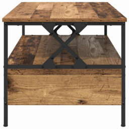 Berkfield Coffee Table Old Wood 100 X 51 X 45 Cm Engineered Wood - thumbnail 7