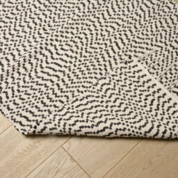 Proheeder Handmade Recycled Cotton Area Rug - White Ikat (140 X 70Cm) - thumbnail 4