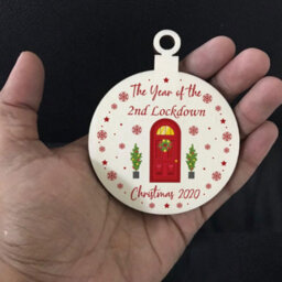 Red Ocean Lockdown Bauble Tree Decoration Gift For Family Home Decoration Memory Sign - thumbnail 5