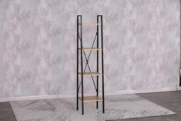 Celino 4 Tier Bookshelf Storage Rack Bookcase Shelving Unit Plant Steel Frame Home Furniture Living Room Office Study Hallway - thumbnail 2