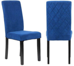Oira Homes Modern Dining Table Set For 4 Dining Table With 4 Blue Velvet Chairs For Dining Room Furniture - thumbnail 3