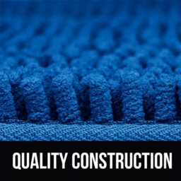 Ameha Navy Blue Chenille Mat 40X60Cm, Extra Soft, Non-Slip, Absorbent Bath Rug & Doormat - thumbnail 6