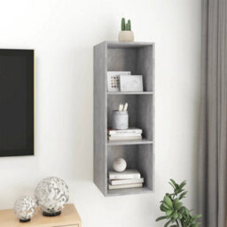 Berkfield Wall-Mounted Tv Cabinet Concrete Grey 37X37X107 Cm Engineered Wood - thumbnail 6