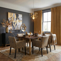 Happy Homewares Polished Gold Metal Pendant Shade With Twisting And Curving Strips - thumbnail 6