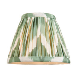 Luminosa Lighting Luminosa Burley Rechargeable Brushed Aged Brass Plate Table Lamp With Cotswold Green Fabric Zigzag Shade 16Cm Integrated Led - thumbnail 7