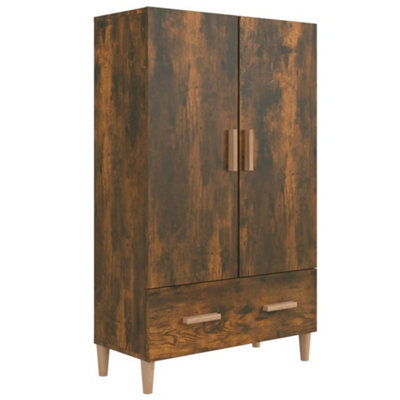 Berkfield Sturdy Highboard Smoked Oak 70X31X115 Cm Engineered Wood - image 1
